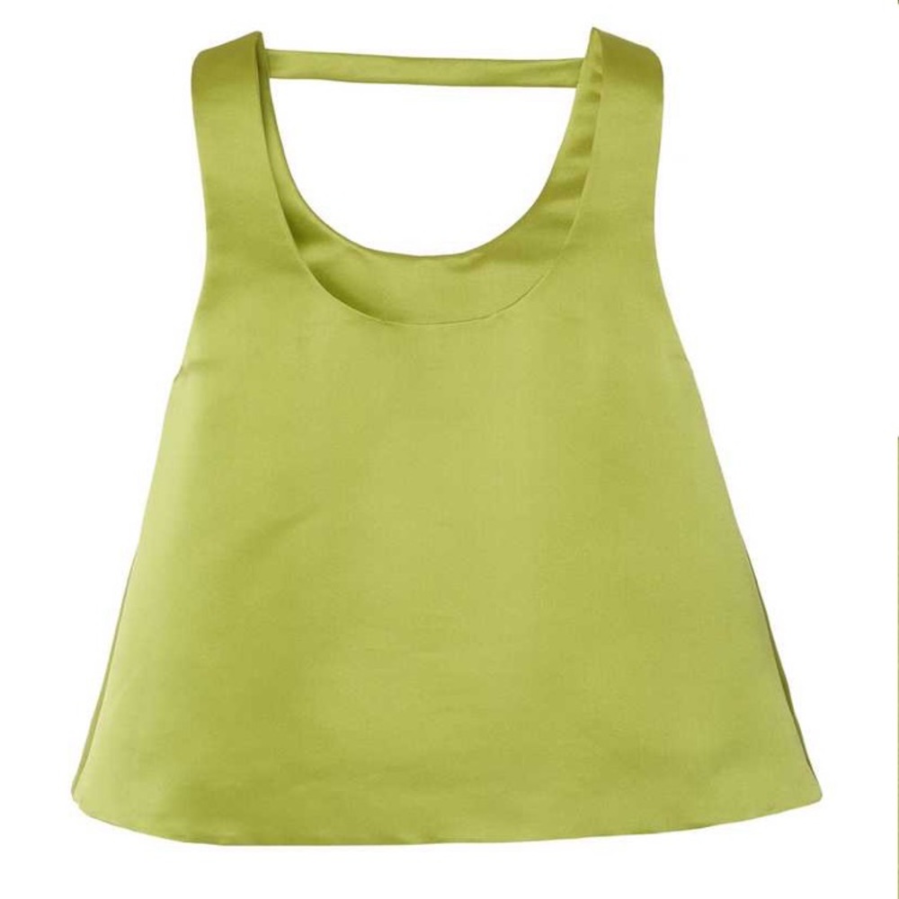 NWT Prada satin trapeze top in green size 4 - Picture 2 of 10